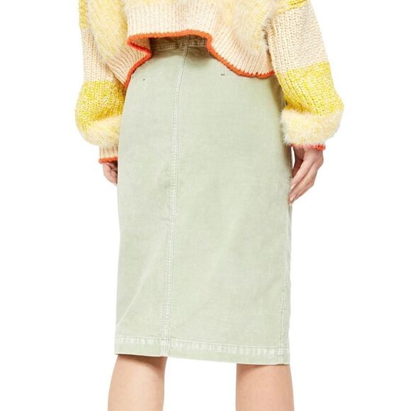 FP I Want It All corduroy midi pencil skirt. Sz 27 - Picture 2 of 4
